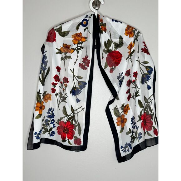 Vintage Designer Scarf Lot Silk Wool Floral Paisley Butterfly Rose Bundle - Picture 2 of 9